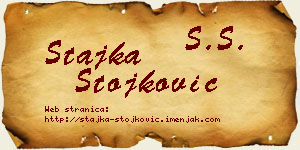 Stajka Stojković vizit kartica